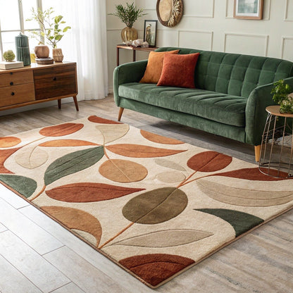 Modern Abstract Rug, Earth Tones – Vivotee
