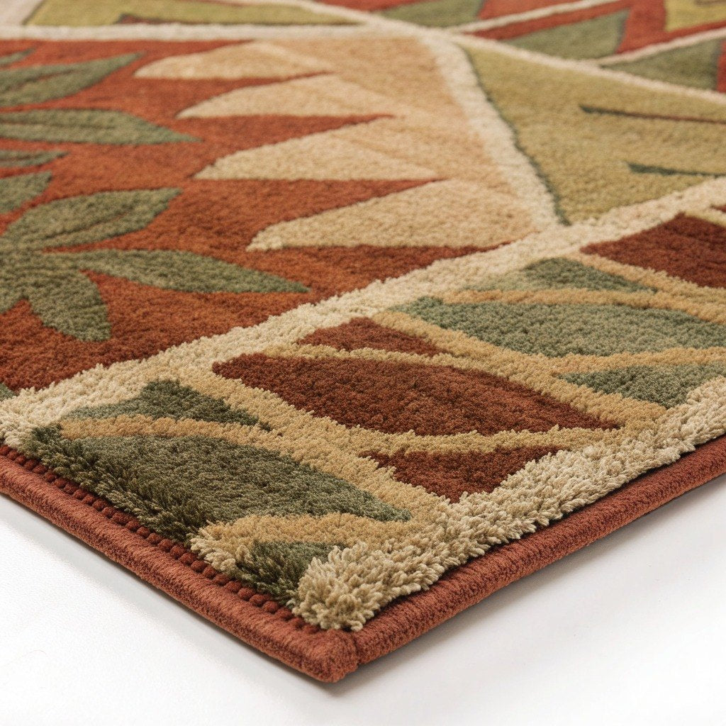 Modern Abstract Rug, Earth Tones – Vivotee