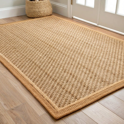Natural Jute Rug, Minimalist Weave – Vivotee