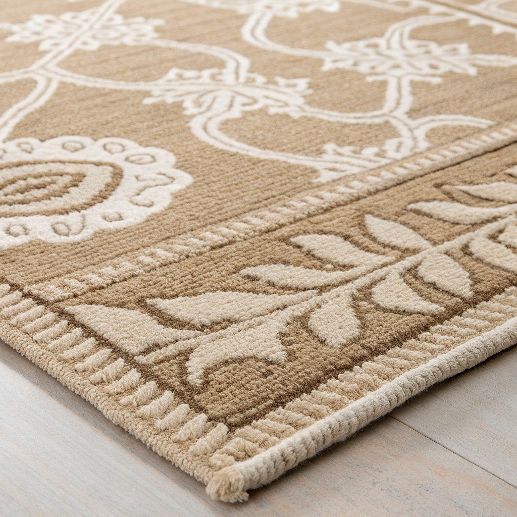 Washable Abstract Rug, Soft Neutrals – Vivotee