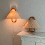 Beech Folding Half-Circle Wall Lamp - Vivotee