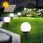 Round Solar Garden Light, Dusk-to-Dawn - Vivotee