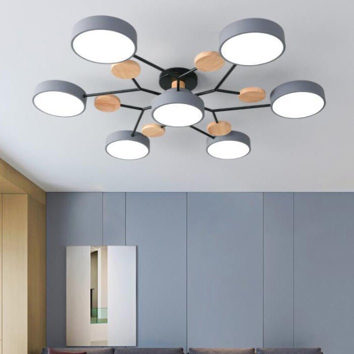 Scandinavian Molecule Semi-Flush Ceiling Light - Vivotee