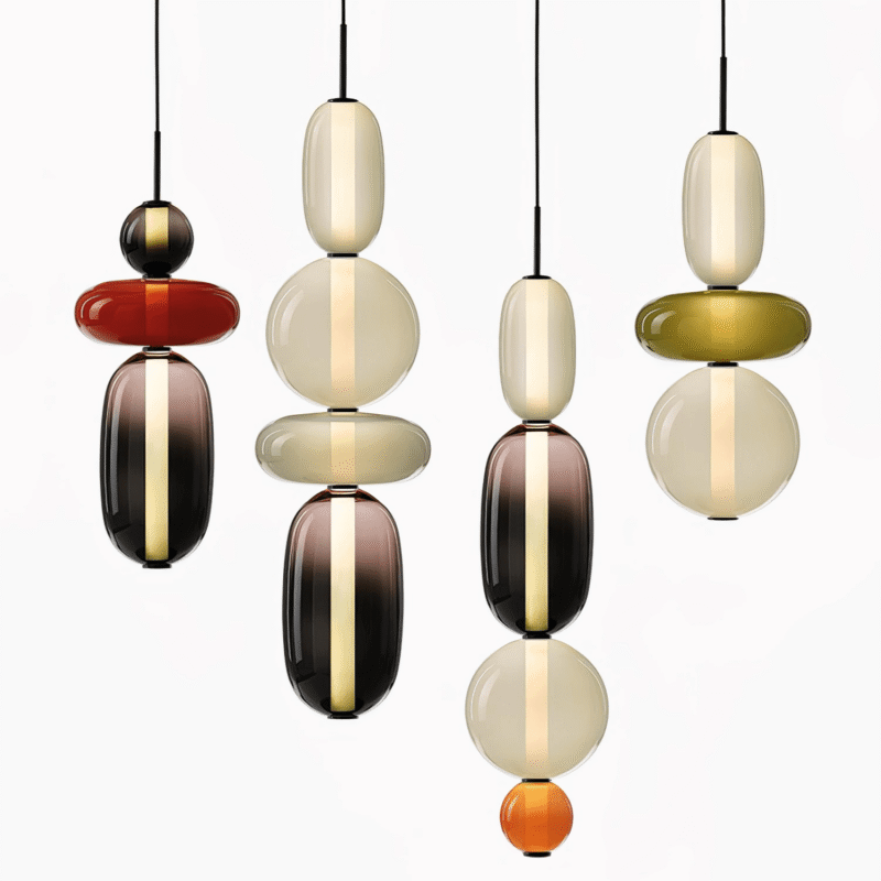 Stained Glass Pendant Light, Multicolor - Vivotee