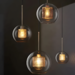 Honeycomb Glass Pendant Light, Vintage Loft in a styled room setting - Vivotee