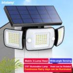 Solar Security Light, Three Adjustable Heads in a styled room setting - Vivotee