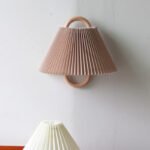 Beech Folding Half-Circle Wall Lamp close-up detail - Vivotee