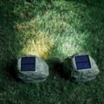 Solar Stone-Effect Garden Light, IP65 close-up detail - Vivotee